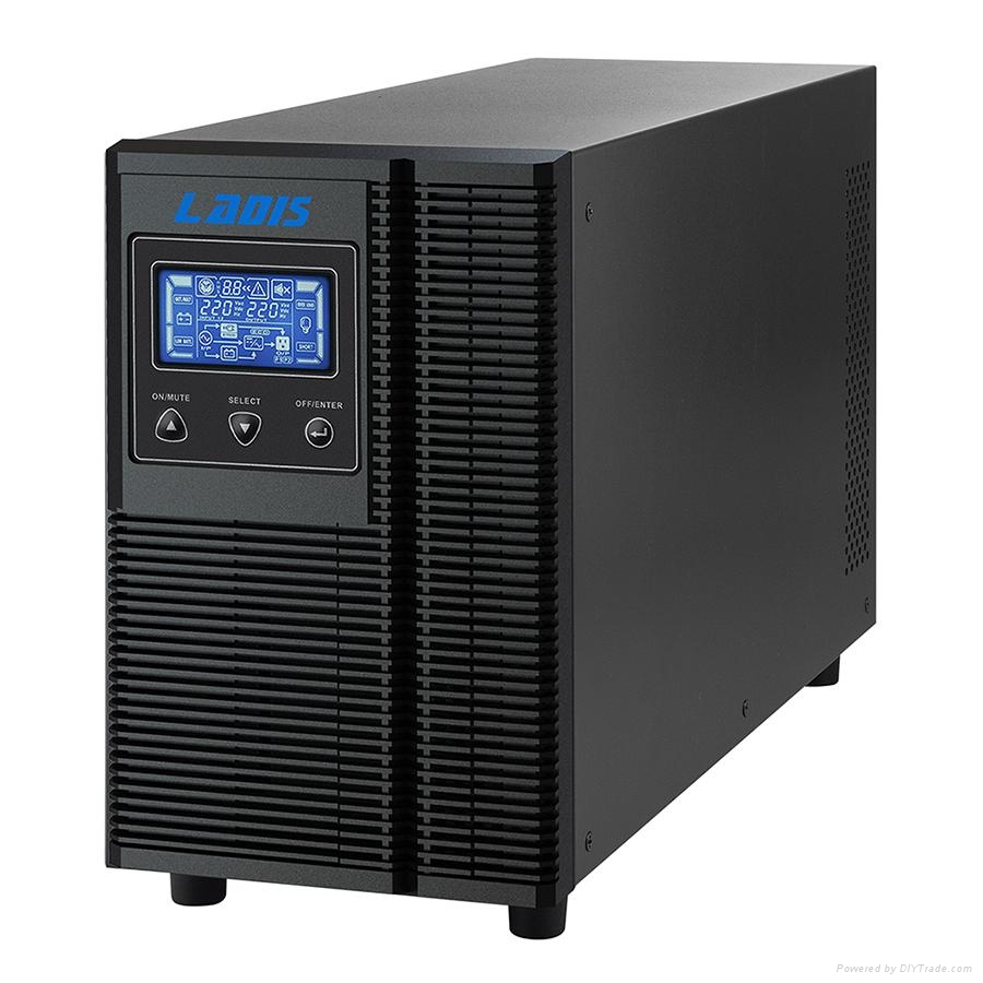 雷迪司3kva 在线式ups电源备用1小时 g3kl 2400w可用液晶显示智能